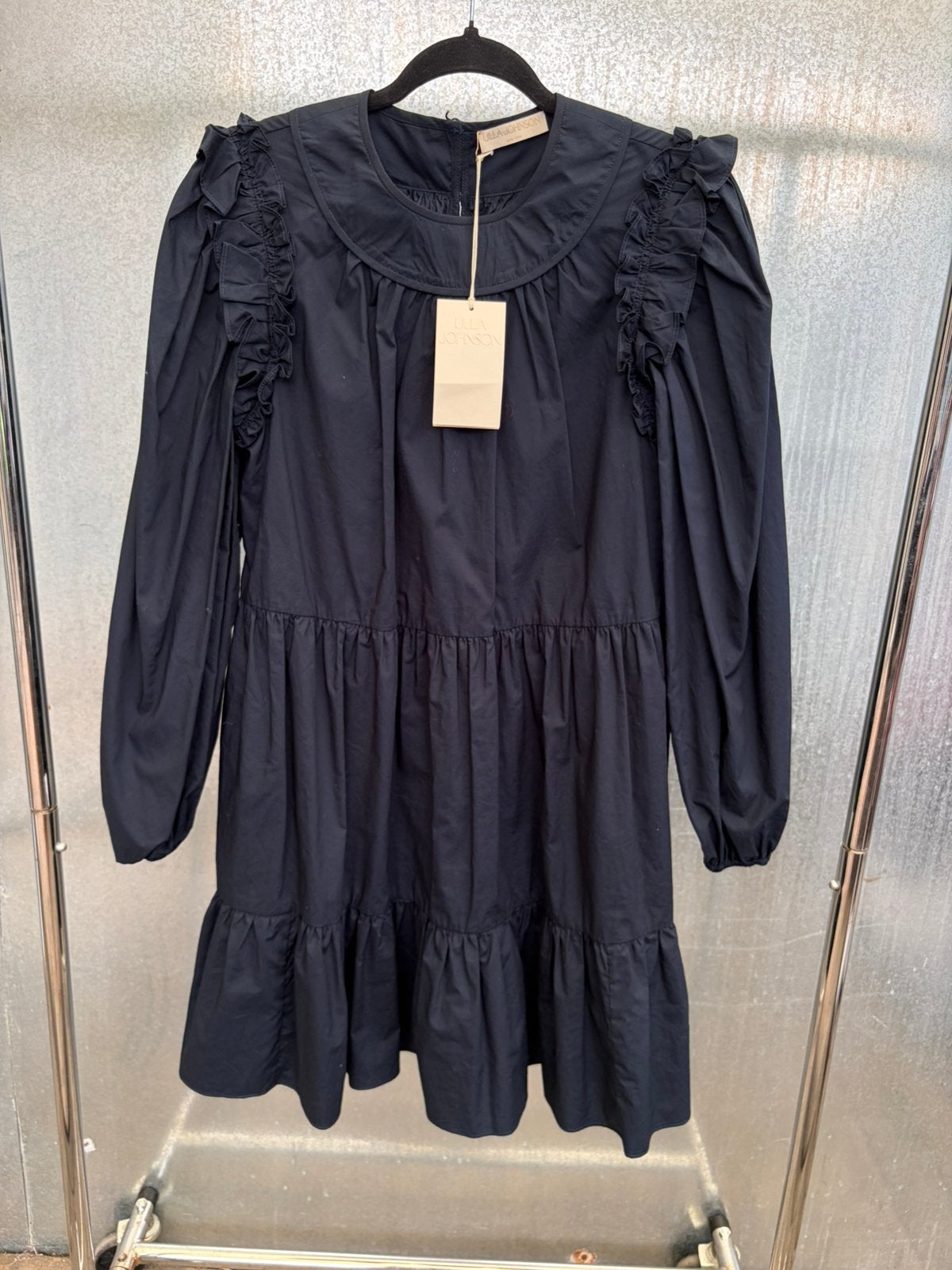 Ulla Johnson dress jurk 6 38 blauw €490, Maat 38/40 (M), Blauw, Ophalen of Verzenden, Zo goed als nieuw