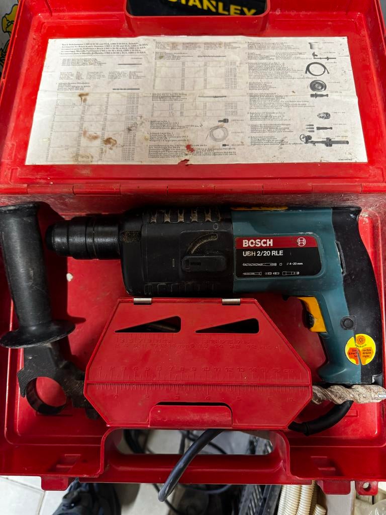 Bosch klopboor UBH 2/20 RLE 600W incl. SDS boren, Ophalen, Zo goed als nieuw, 600 watt of meer, Kolomboormachine