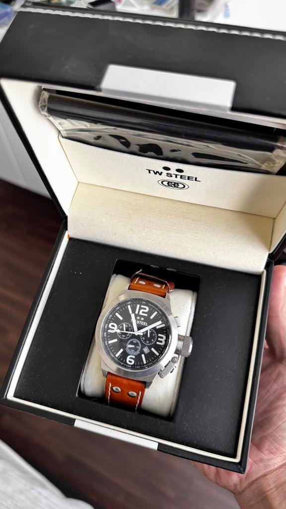 TW Steel Canteen TW6 Horloge 45 mm, Overige merken, Leer, Staal, Polshorloge