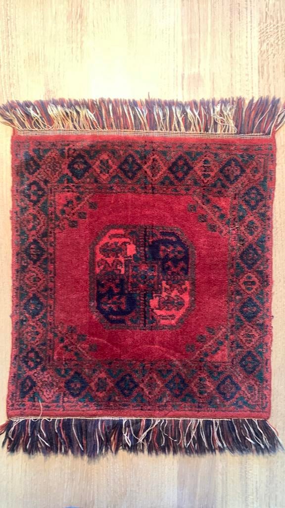 Oosters kleedje, Huis en Inrichting, Stoffering | Tapijten en Kleden, Ophalen of Verzenden, Gebruikt, Vierkant, Minder dan 50 cm