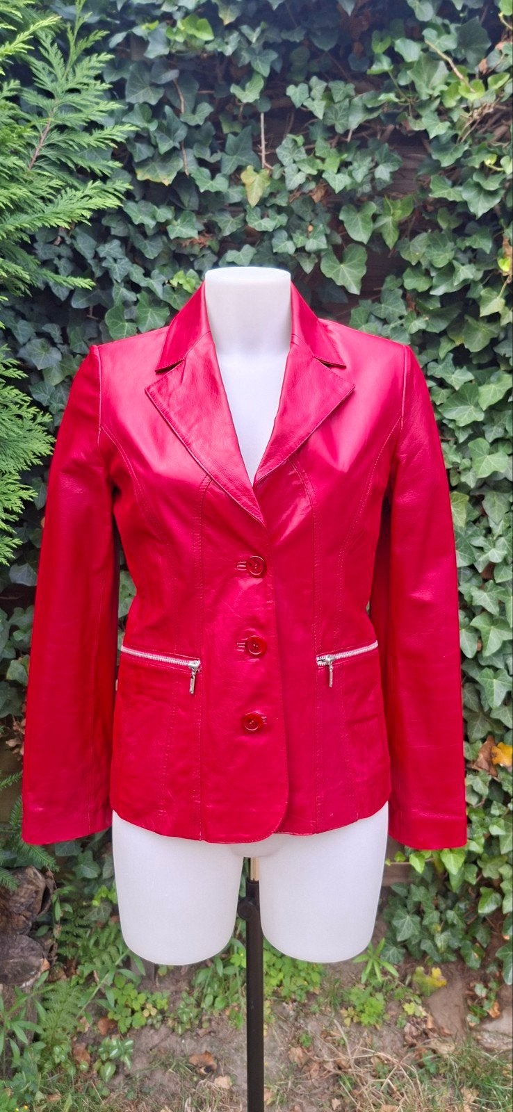 Rood leren jasje maat XS Mondane, Ophalen of Verzenden, Zo goed als nieuw, Maat 34 (XS) of kleiner, Mondane