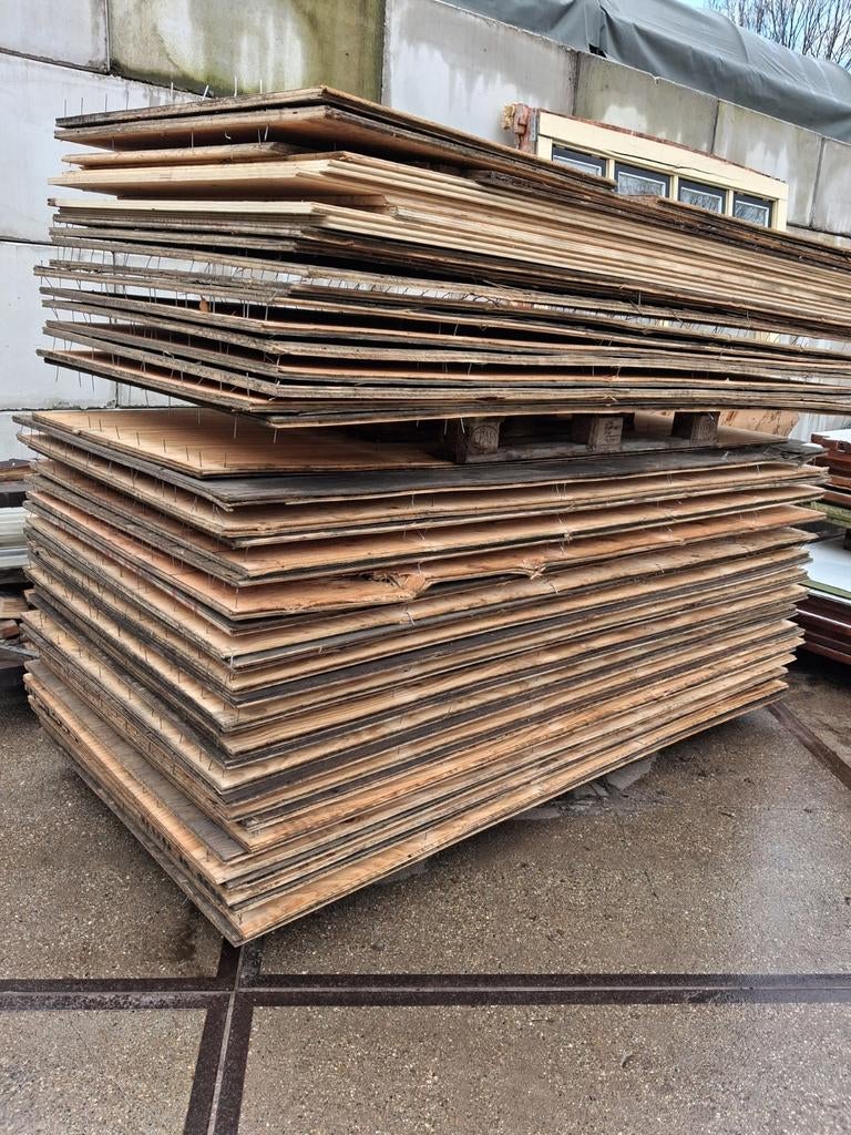 Gebruikte underlaymentplaten 122x244x18mm, Ophalen, Gebruikt, Minder dan 180 cm, Palen