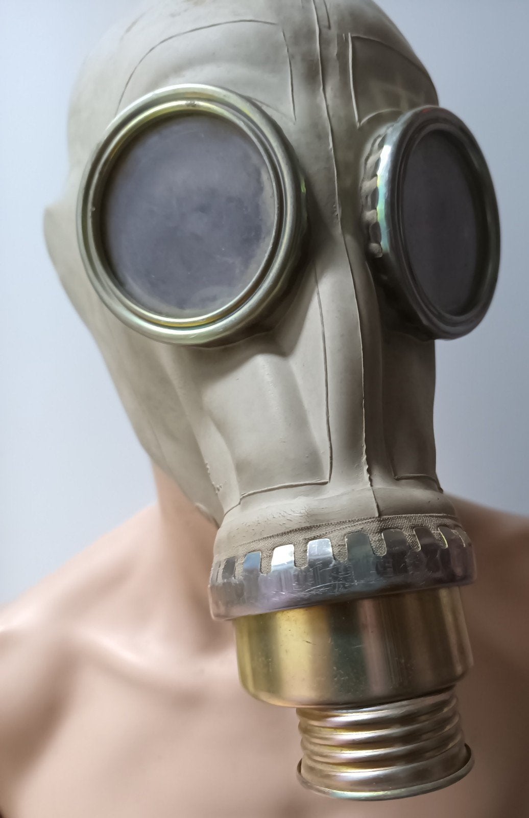 Rubber masker kap gasmasker latex, Ophalen of Verzenden, Overige typen