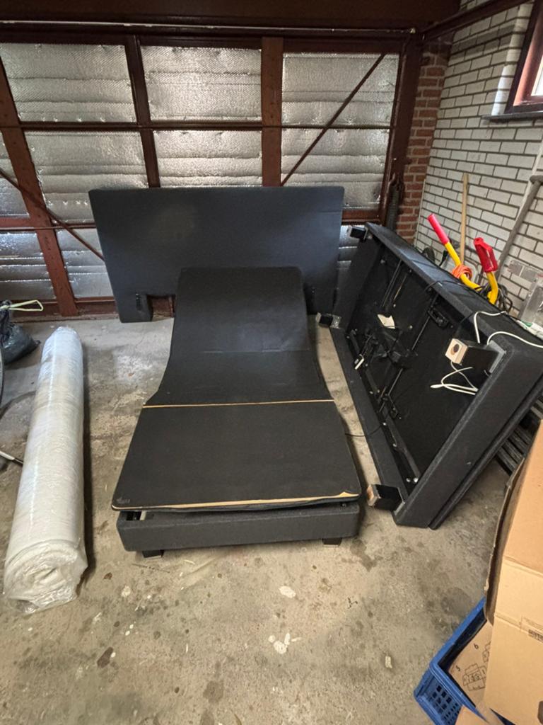 Elektrische swiss sense boxpsring, Ophalen, Gebruikt, Tweepersoons, 180 cm