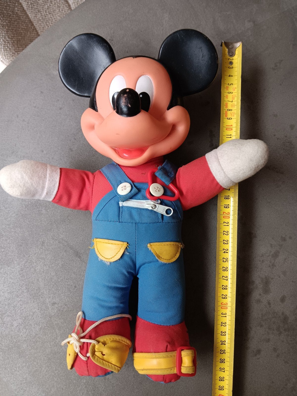 Vintage Mickey Mouse knuffel/pop - Collectorsitem, Ophalen of Verzenden, Mickey Mouse, Zo goed als nieuw, Knuffel