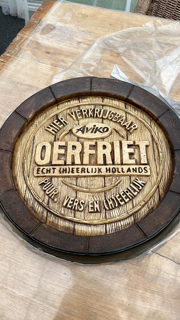 Aviko oerfriet reclamebord, Ophalen of Verzenden, Aviko, Reclamebord, X