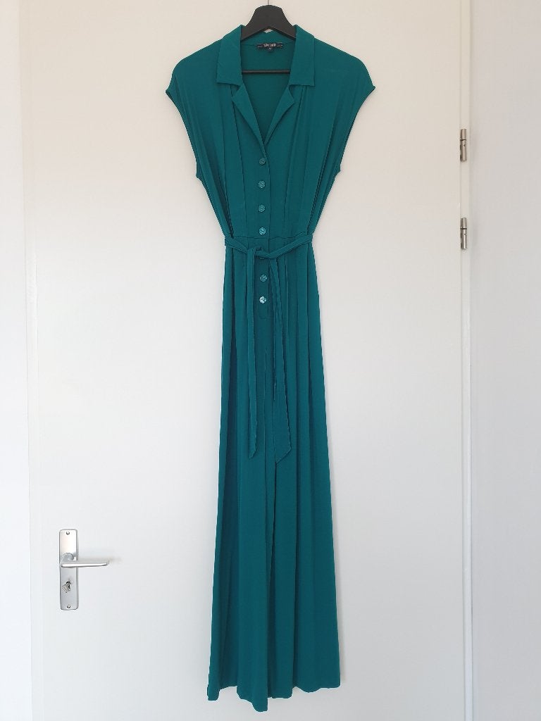King Louie Jimie Jumpsuit Groen maat 36, Ophalen of Verzenden, Zo goed als nieuw, King Louie, Maat 36 (S)