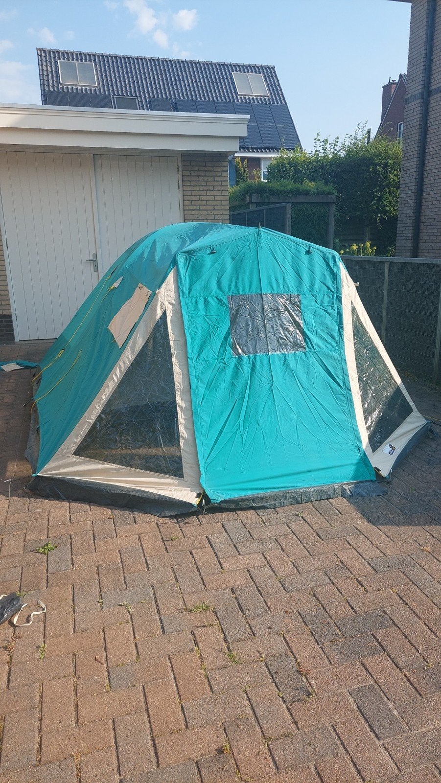 Mooie royale katoenen 2 persoons tent met voortent, Ophalen, Gebruikt