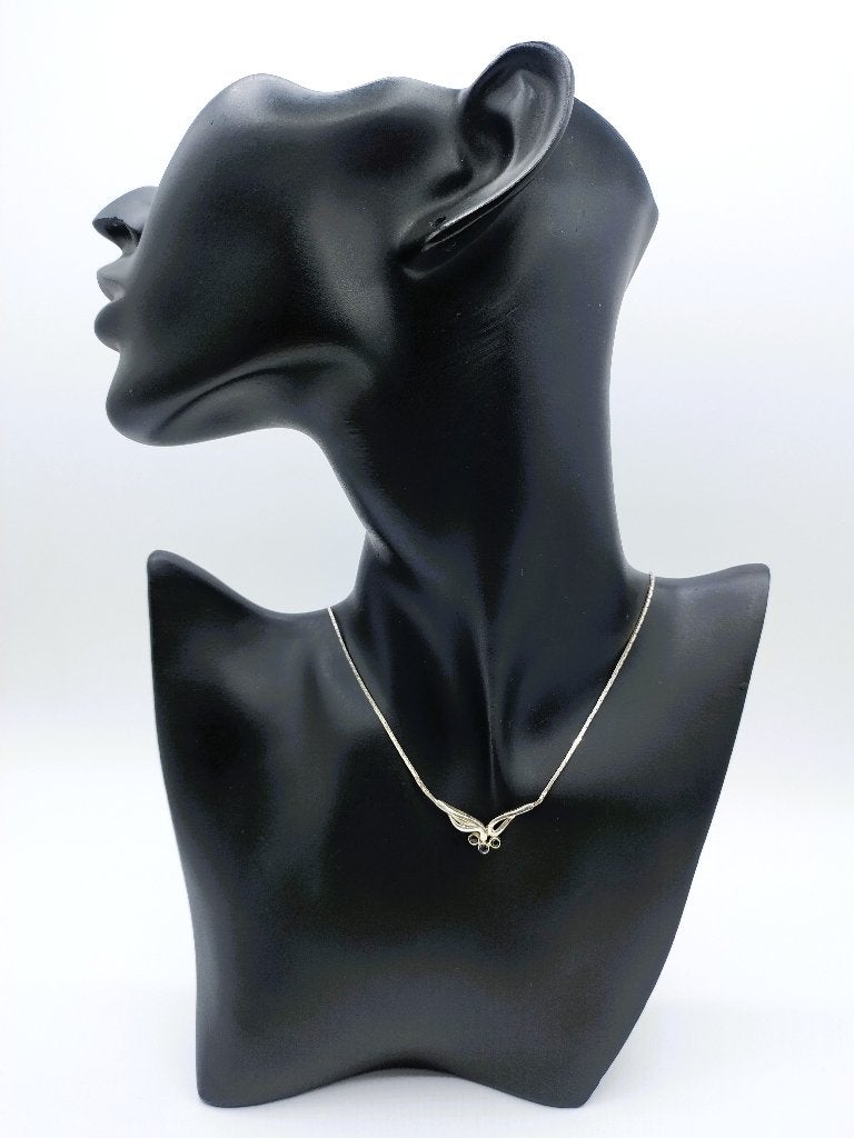 Stijlvolle zilveren ketting met hanger, gitten, 40,5 cm, Info@zilverwebsite.nl, Verzenden, Zo goed als nieuw, Zilverwebsite.nl