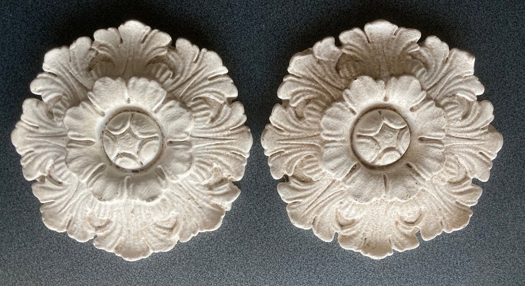 Originele rozet / ornament van gips 2 stuks, Antiek en Kunst, Ophalen of Verzenden