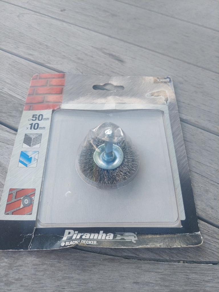 Piranha Black & Decker Staalborstel 50mm voor Boormachine, Ophalen of Verzenden, Nieuw, Overige typen