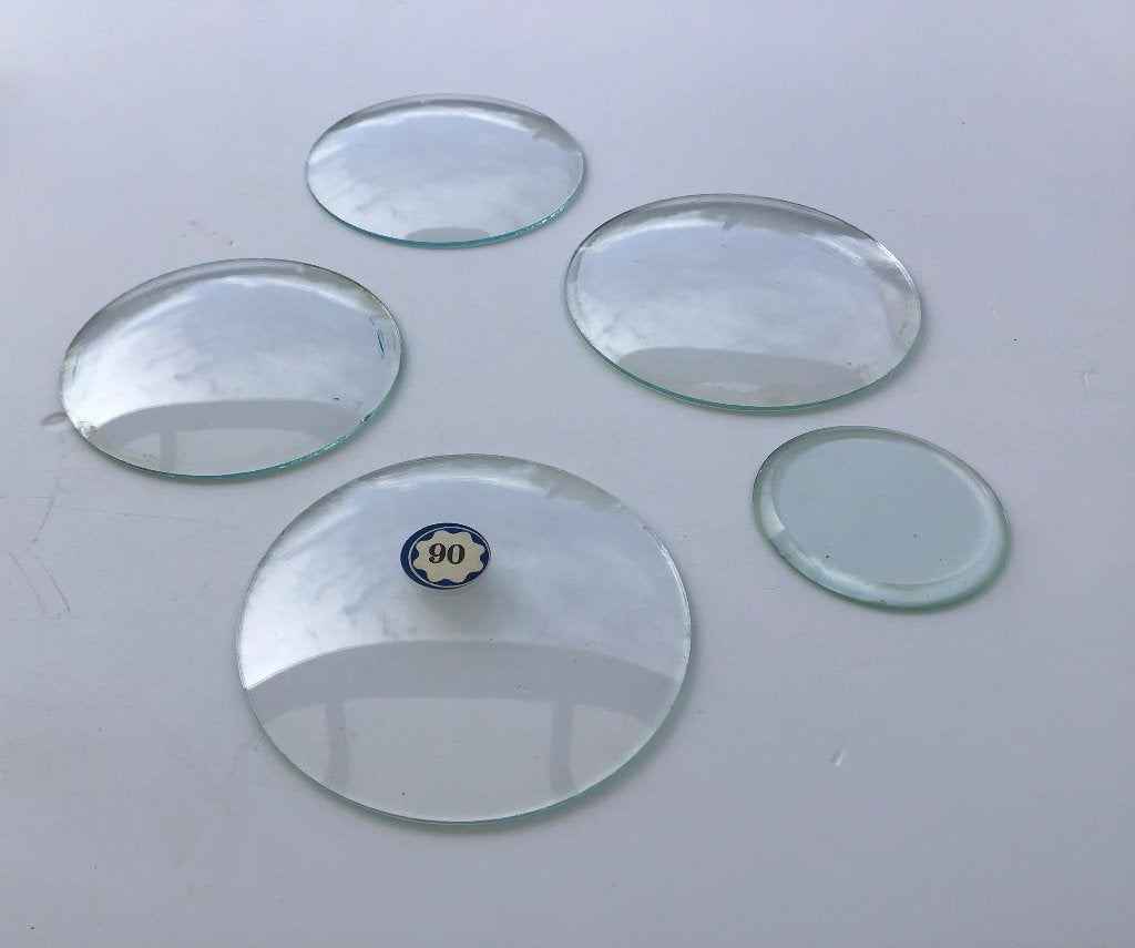 Antieke bol glas voor klokken, Ophalen of Verzenden
