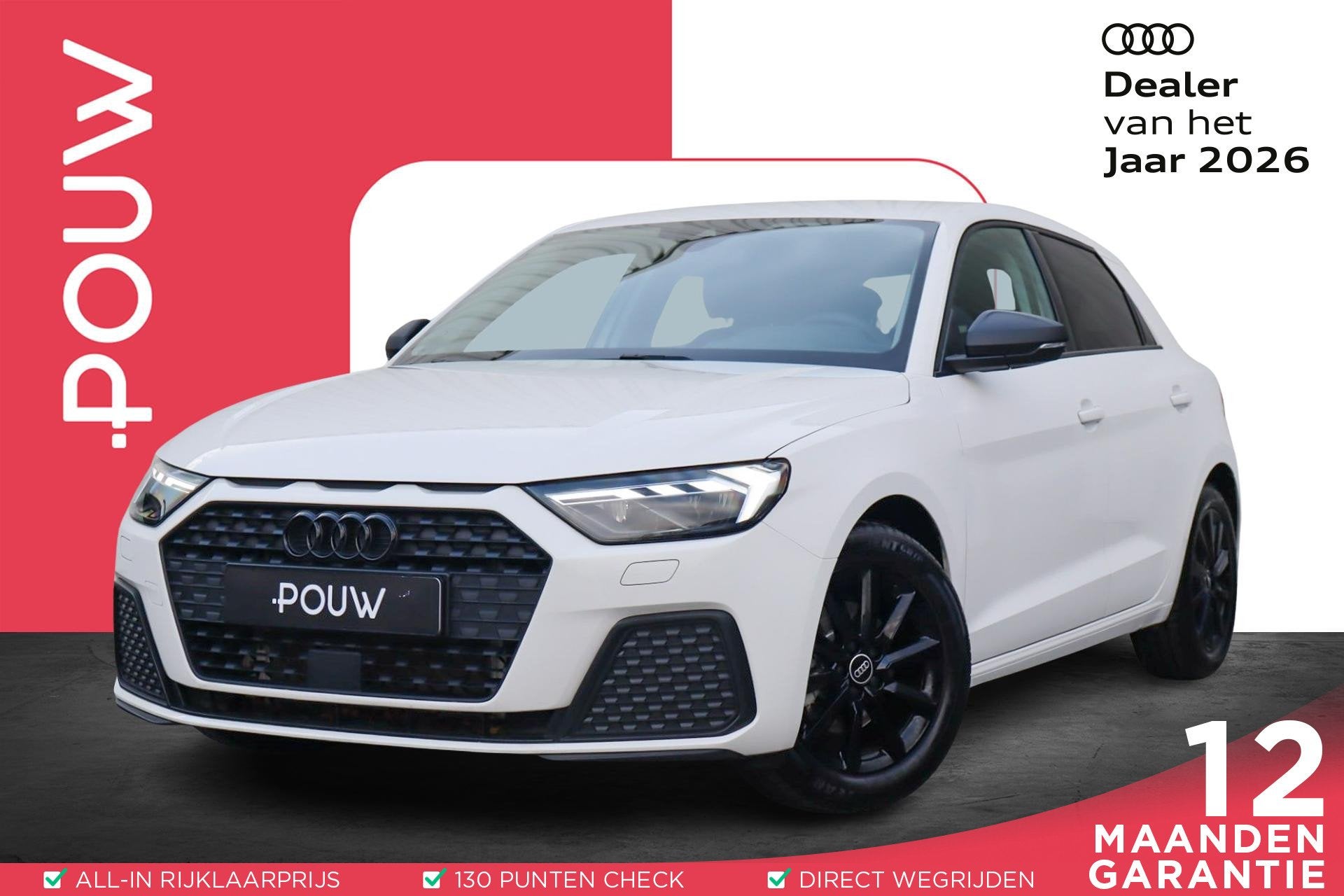 Audi A1 Sportback 30 TFSI 115pk S-tronic Pro Line | Stoelver, Auto's, Audi, Stof, 116 pk, Wit, Bedrijf