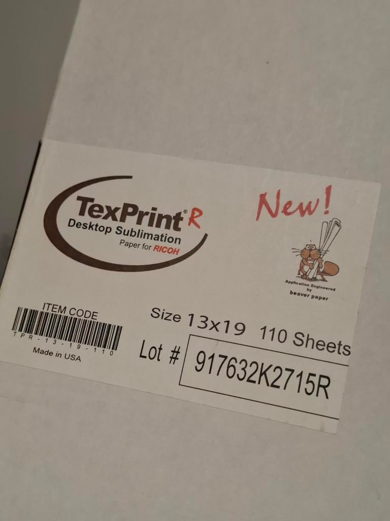 TexPrint R Sublimatiepapier A3 – Sawgrass / Ricoh, Ophalen of Verzenden