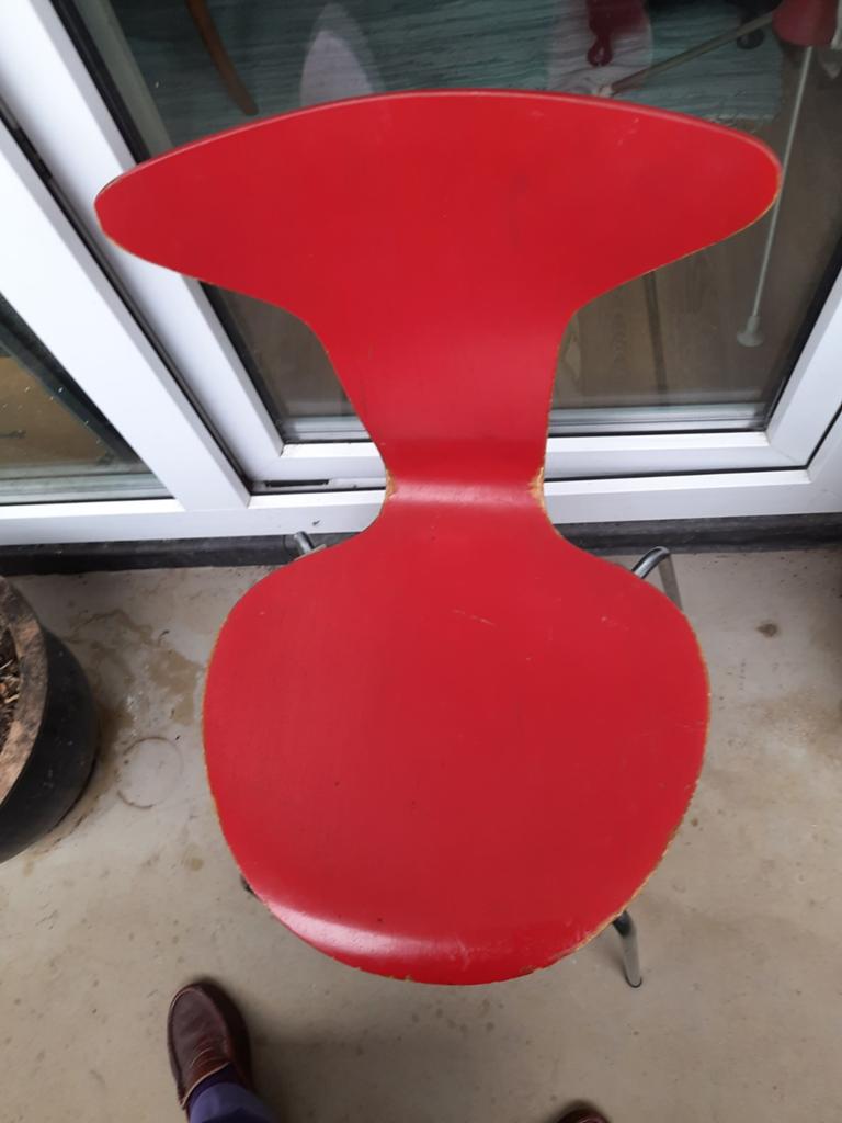 Vintage Deense vlinderstoeltjes, Huis en Inrichting, Ophalen, Gebruikt, Eén