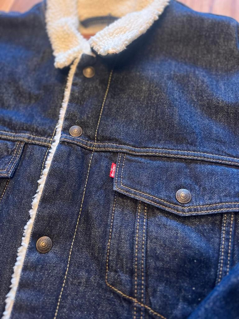 Levi's Trucker Jacket Sherpa - Maat 4XL - Nieuwstaat, Ophalen of Verzenden, Zo goed als nieuw, Overige maten, Blauw