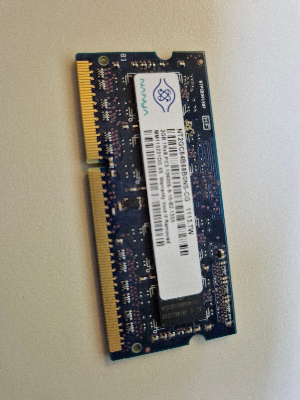 Nanya 2GB DDR3 RAM Geheugen voor Laptop, Gebruikt, DDR3, Ophalen of Verzenden, 2 GB