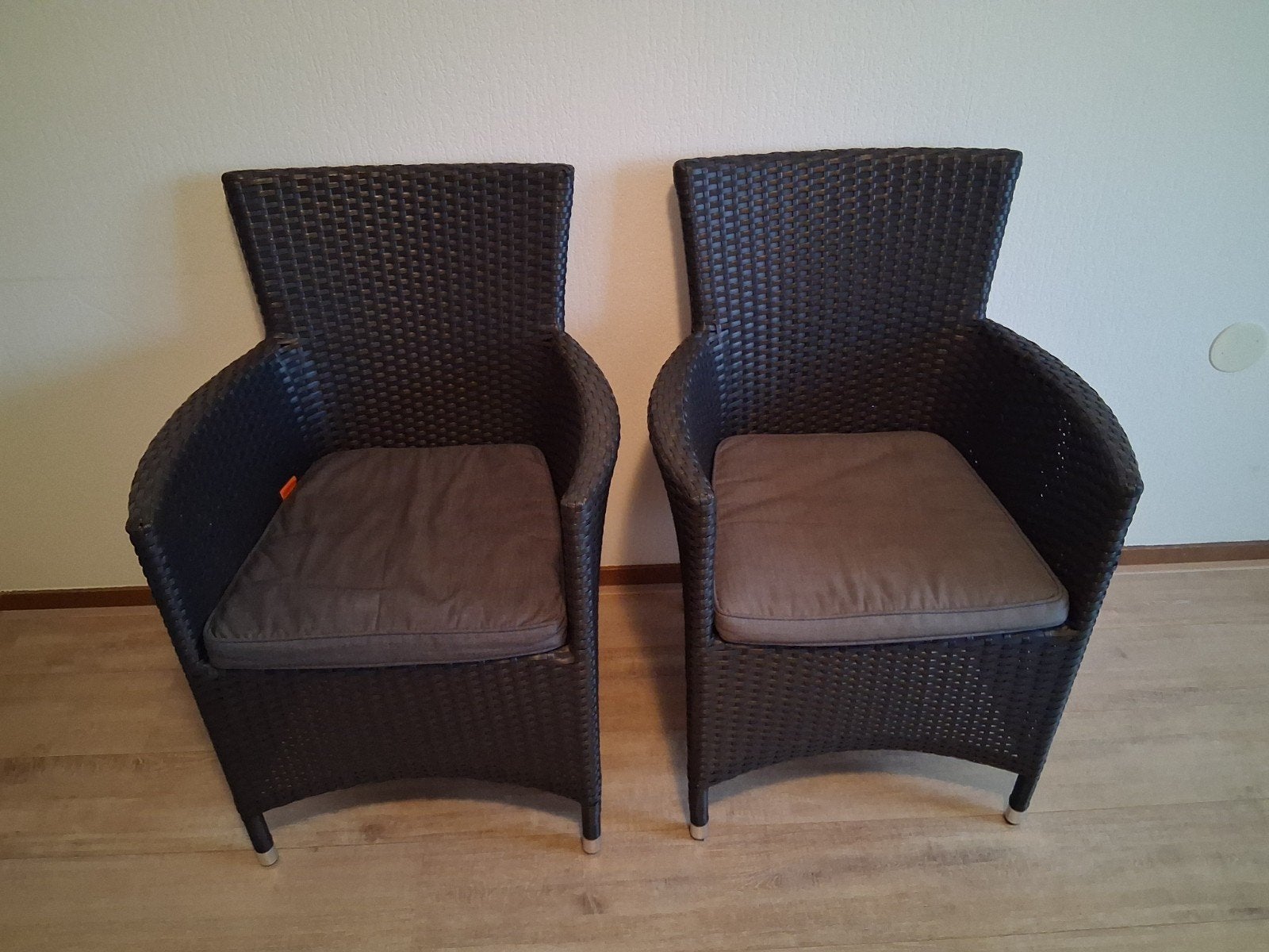 2 fauteuils van riet, Huis en Inrichting, Ophalen, 75 tot 100 cm, 50 tot 75 cm