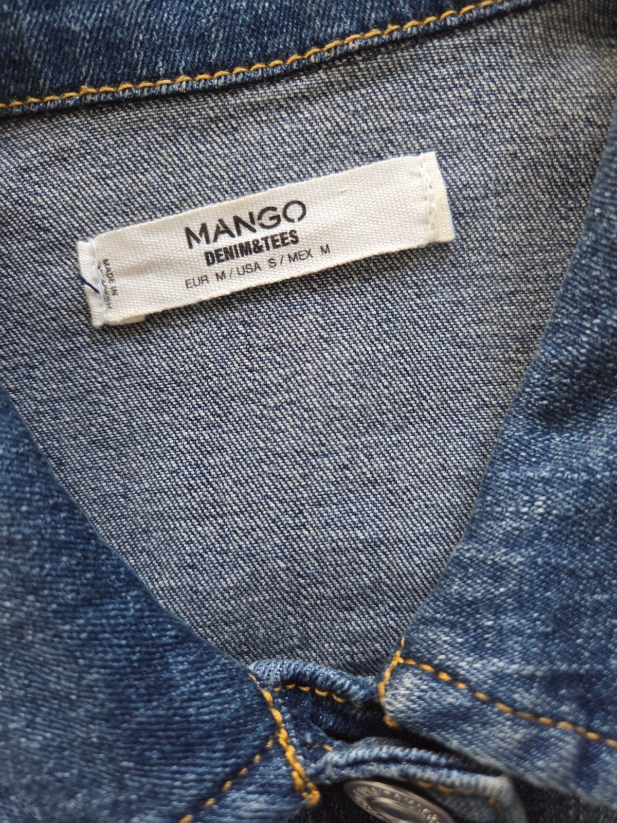 Mango denim gilet - mt M, Ophalen of Verzenden, Zo goed als nieuw, Maat 38/40 (M), Blauw