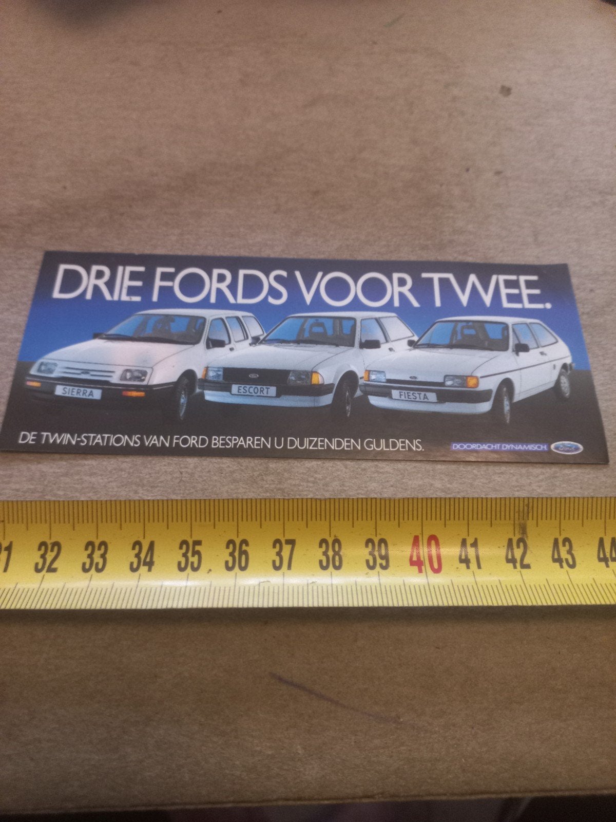 Ford Sierra Escort Fiesta Twin-Stations Reclame, Verzamelen, Ophalen of Verzenden