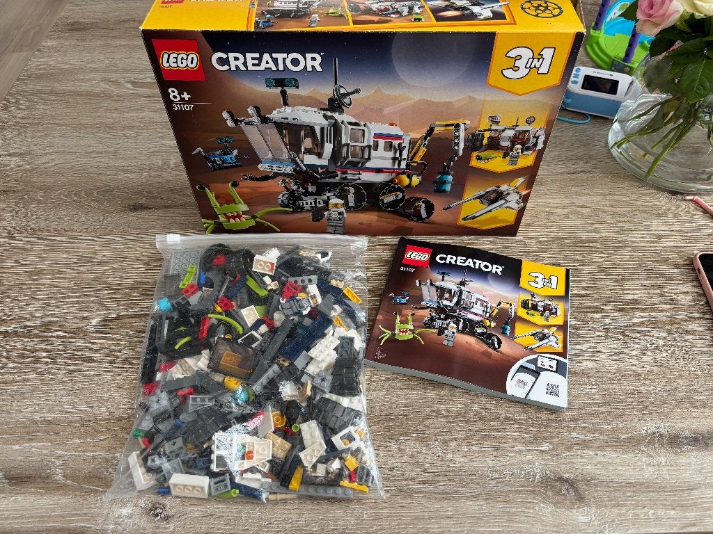 Lego Creator 3-in-1 Ruimte Rover Verkenner (31107), Lego, Ophalen of Verzenden, Zo goed als nieuw, Inclusief accessoires
