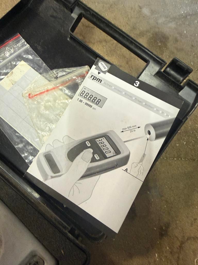 Rpm meter infrarood - Toerenteller, Ophalen of Verzenden, Gebruikt