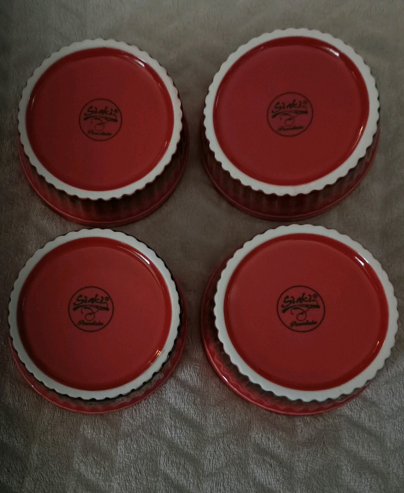 4 Siaki's porcelain crème brulee,tapas, souffles schaaltjes, Ophalen, Zo goed als nieuw, Porselein