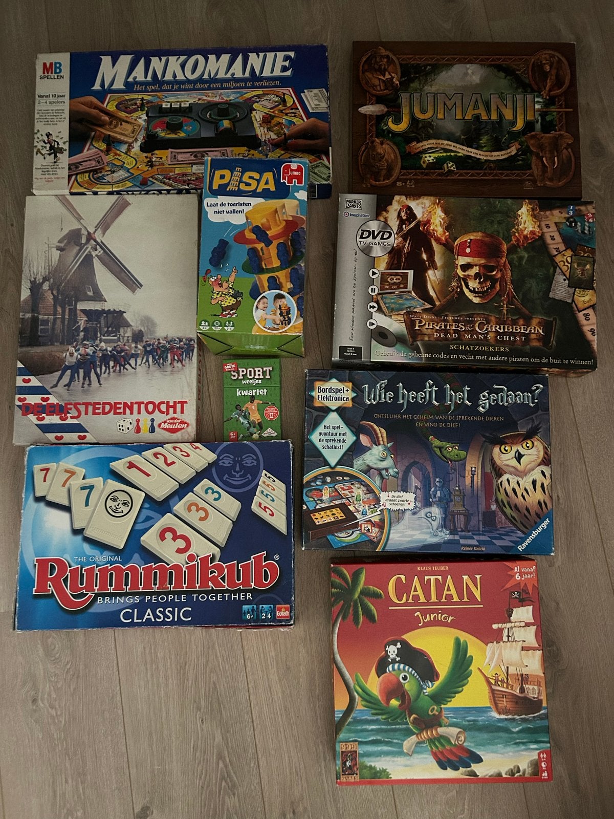 Diverse bordspellen: Mankomanie, Jumanji, Rummikub en meer, Ophalen, Gebruikt