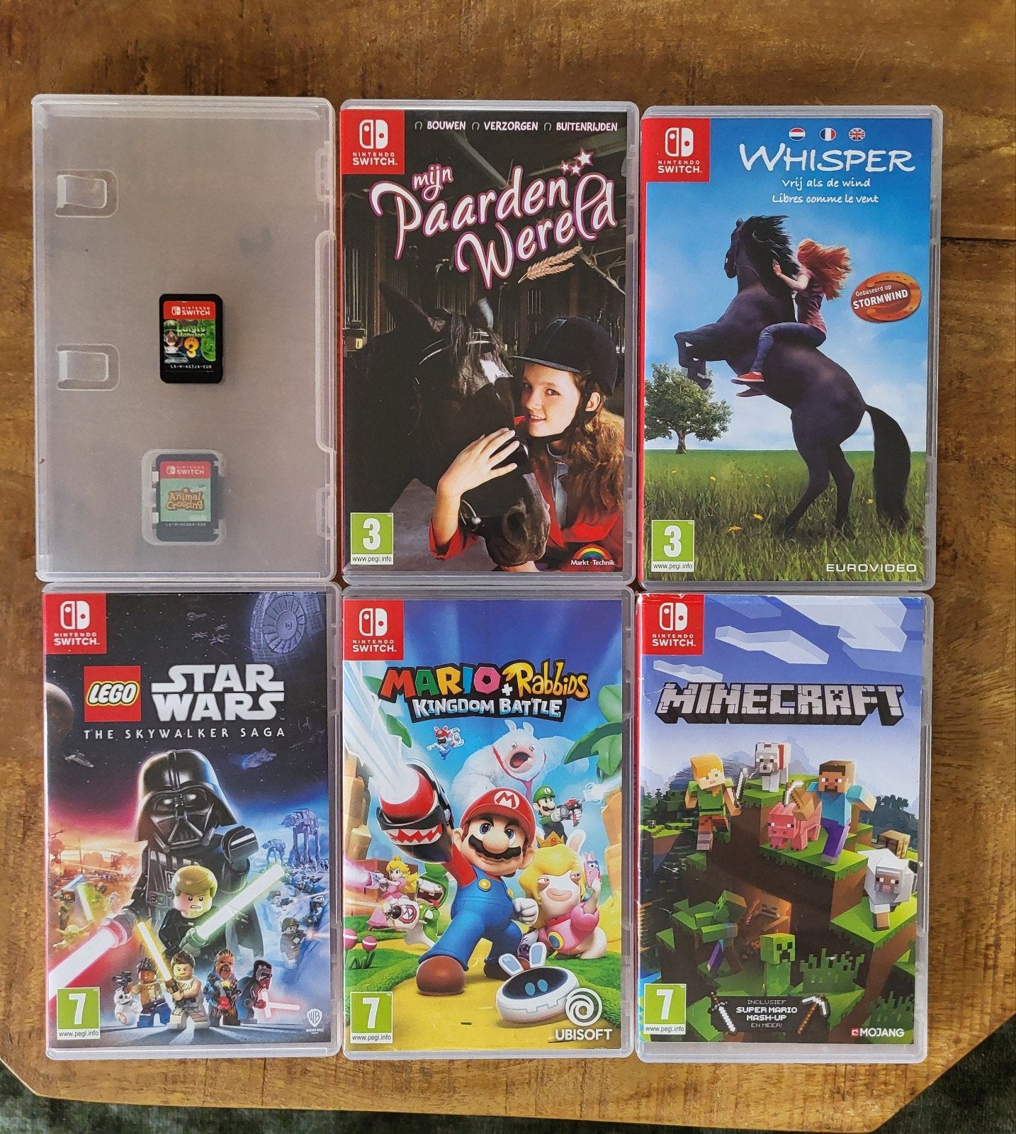 Nintendo Switch met 7 games en accessoires, Met 2 controllers, Ophalen of Verzenden, Switch Original, Gebruikt