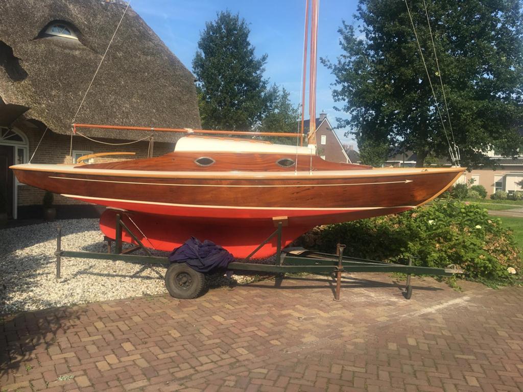 Mahoniehouten Hollandse Zeilboot - 6.60m, Zo Goed Als Nieuw, Watersport en Boten, Kajuitzeilboten en Zeiljachten, Ophalen, Zo goed als nieuw