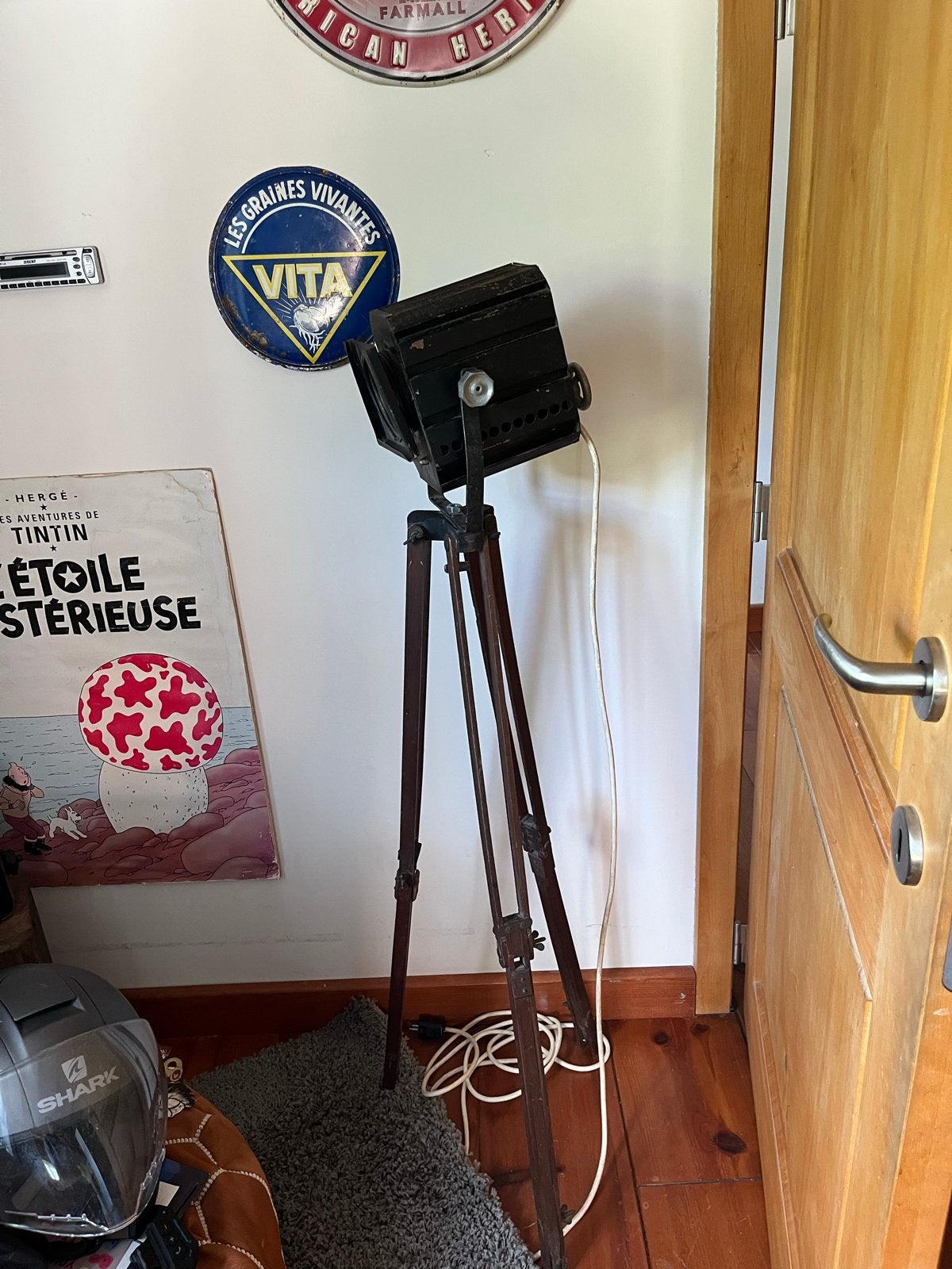 Industriële spotlamp, Antiek en Kunst, Antiek | Lampen, Ophalen