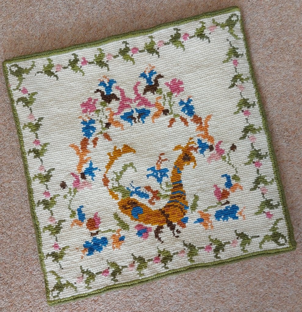 handgemaakt origineel Grieks kleedje/lopertje/kussensloopje, Ophalen, Minder dan 50 cm, Gebruikt, Vierkant