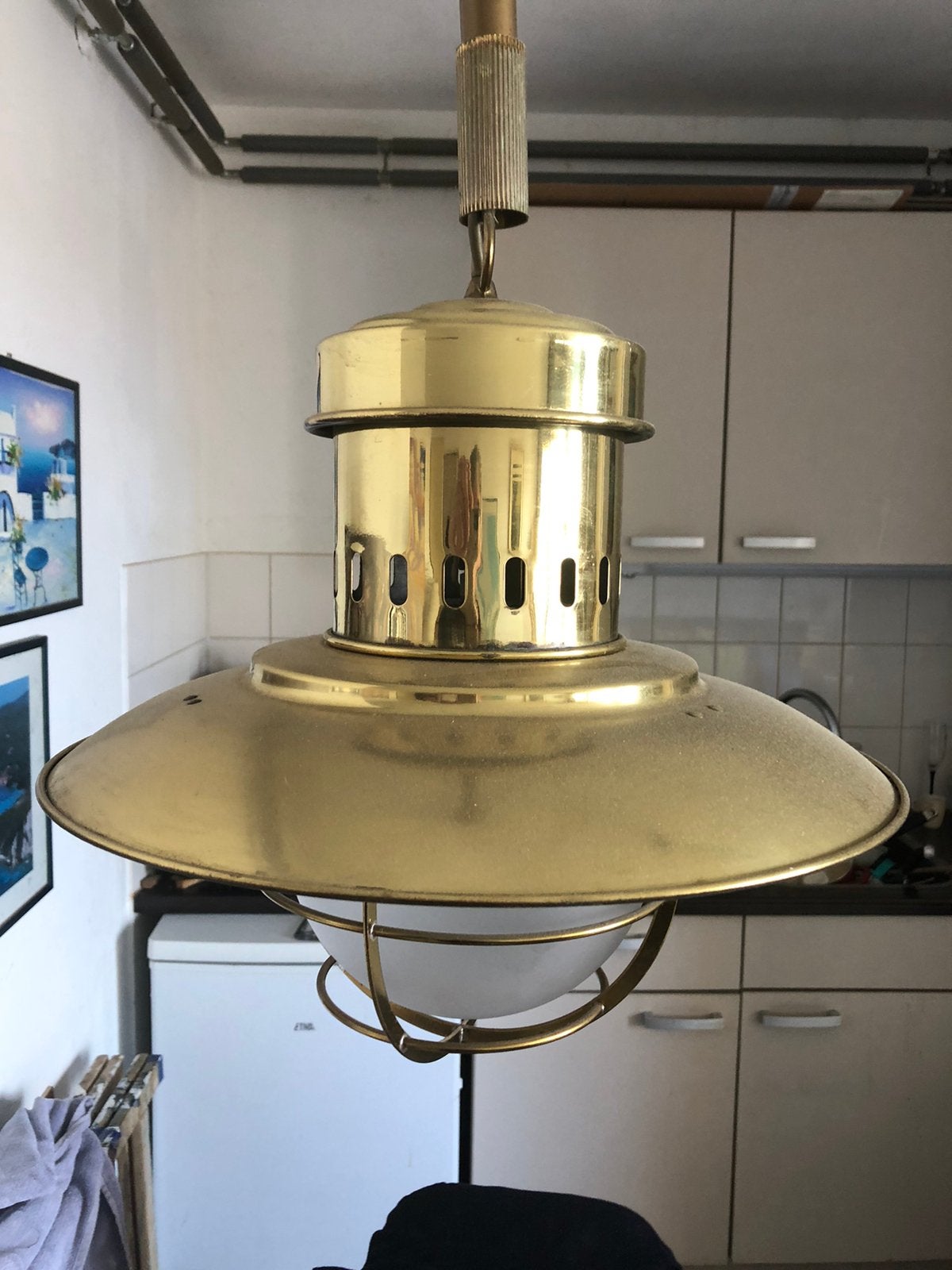 Mooie scheepslamp, gekocht bij Auke Rauwerda, vrij groot!, Ophalen, Zo goed als nieuw, Binnenverlichting