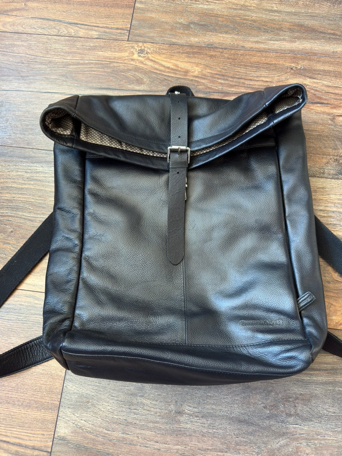 Leren Laptoptas rugtas met vakverdeling, Computers en Software, Laptoptassen, 17 inch of meer, Ophalen of Verzenden, Zo goed als nieuw