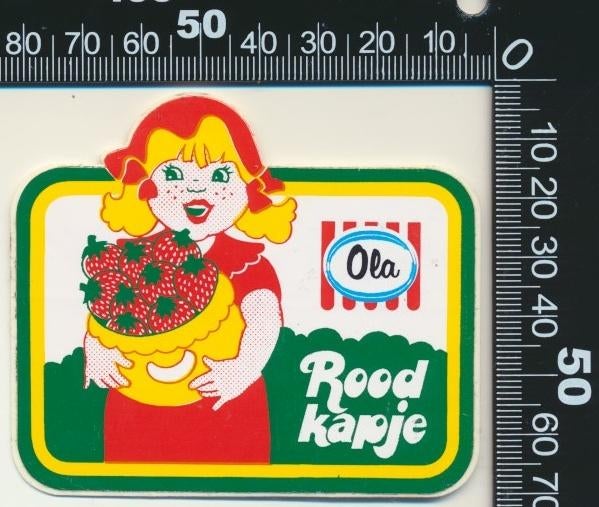 Sticker: Ola - Roodkapje (1), Ophalen of Verzenden, Zo goed als nieuw, Bedrijf of Vereniging