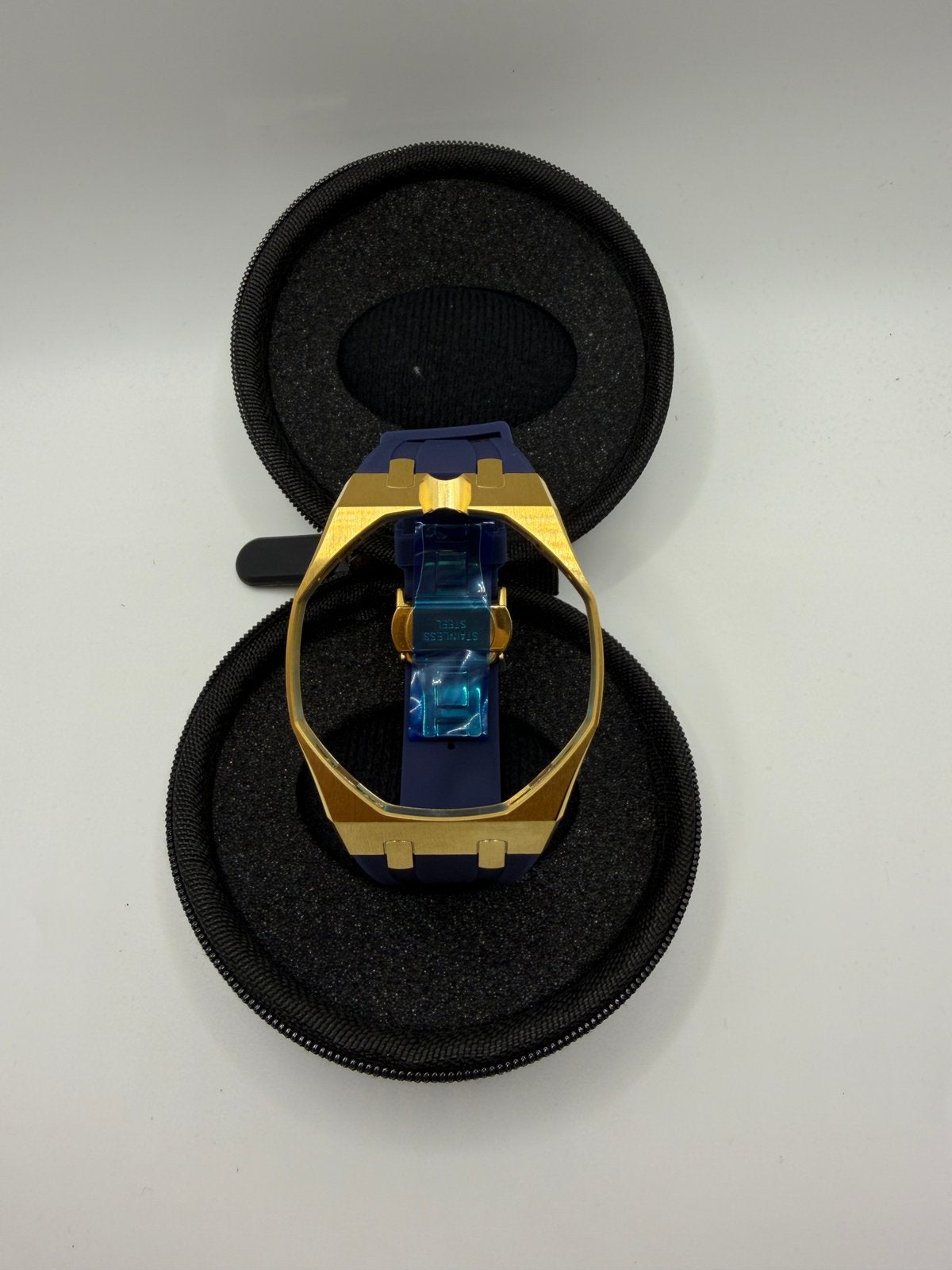 Goud Stalen Horlogebandje - AP x Swatch - Donkerblauw, --, Nieuw, Ophalen of Verzenden, --