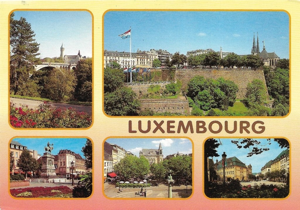 Ansichtkaart  	Luxemburg (Lux)	5-luik	Pont Grand-Duc Adolphe, Verzenden, 1980 tot heden, Gelopen, België en Luxemburg
