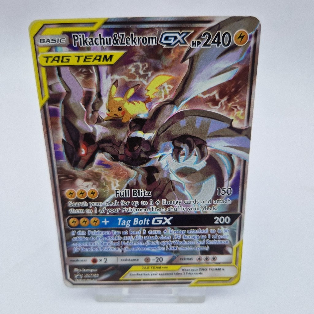 Pikachu & Zekrom GX (SM 168) SM Black Star Promos Pokemon, Ophalen, Gebruikt