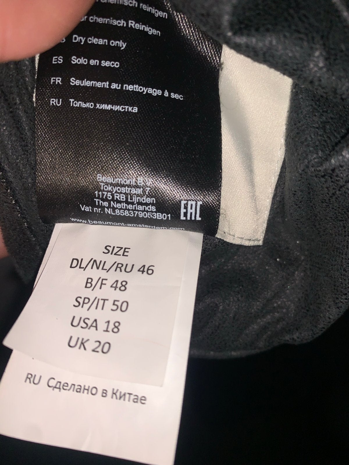 Beaumont Amsterdam Lange Zwarte Teddy Jas Maat 46, Ophalen of Verzenden, Zo goed als nieuw, Maat 46/48 (XL) of groter, Zwart