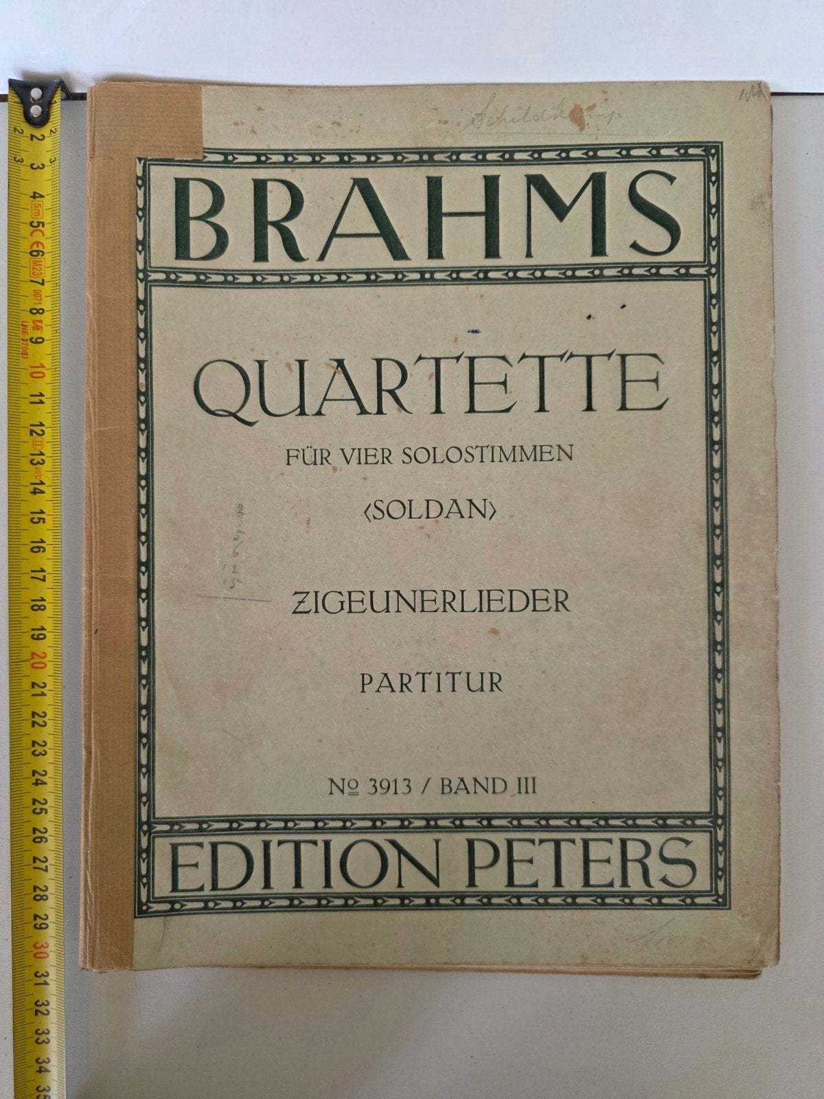 Brahms Zigeunerlieder Partitur - Edition Peters, Gebruikt, Klassiek, Ophalen of Verzenden, Artiest of Componist