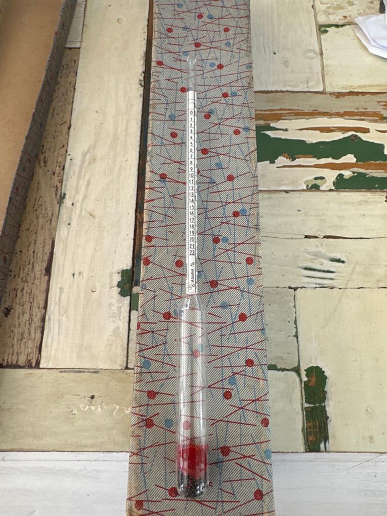Originele NEPI hydrometer in doos met instructies, Huis en Inrichting, Woonaccessoires | Thermometers, Zo goed als nieuw, Ophalen of Verzenden