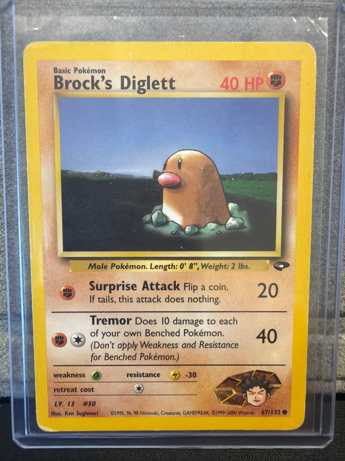 Pokemon kaart Brock's Diglett Gym Challenge 67/132, Ophalen of Verzenden, Gebruikt, Losse kaart