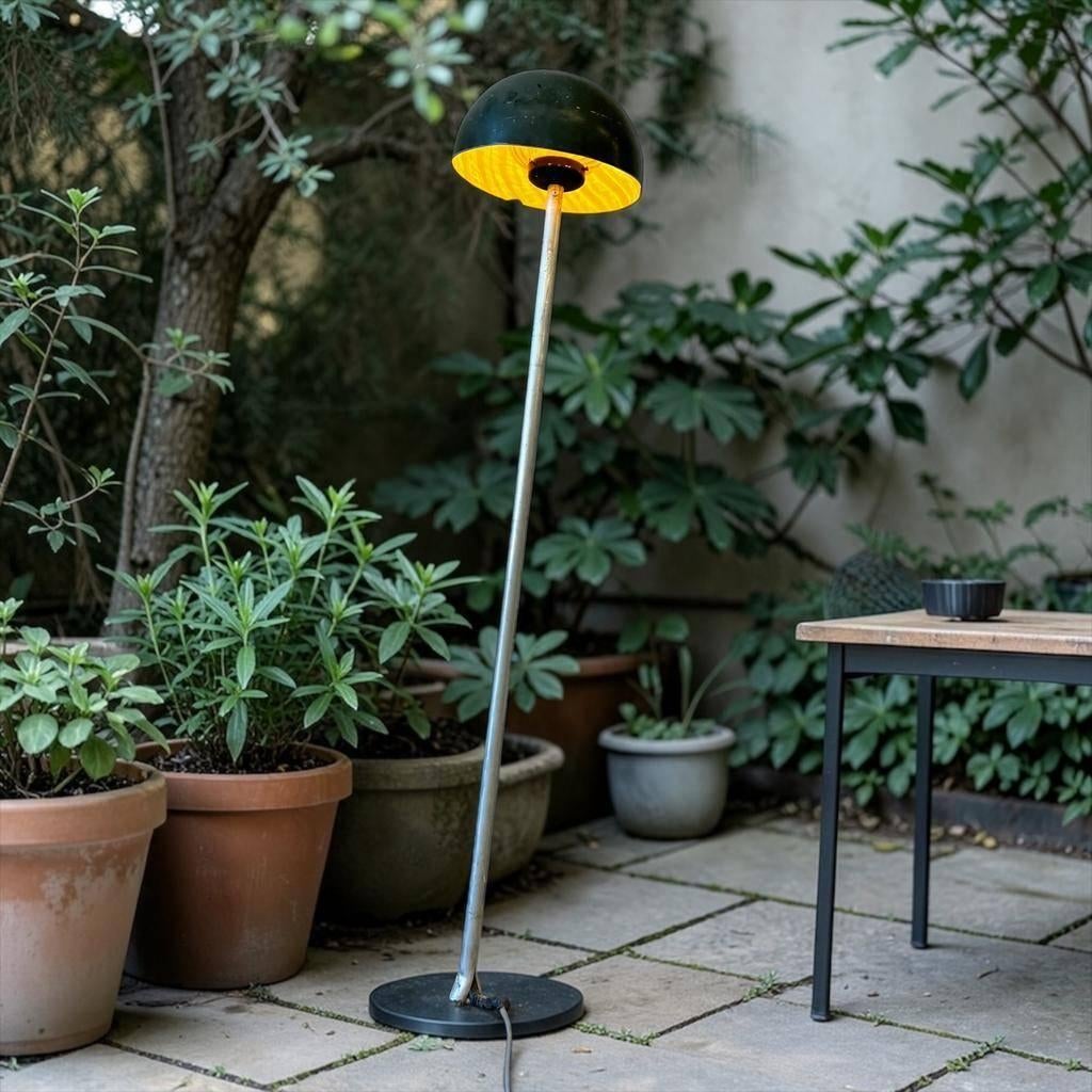 Vintage groene paddestoel lamp / buitenlamp / vloerlamp, Antiek en Kunst, Ophalen