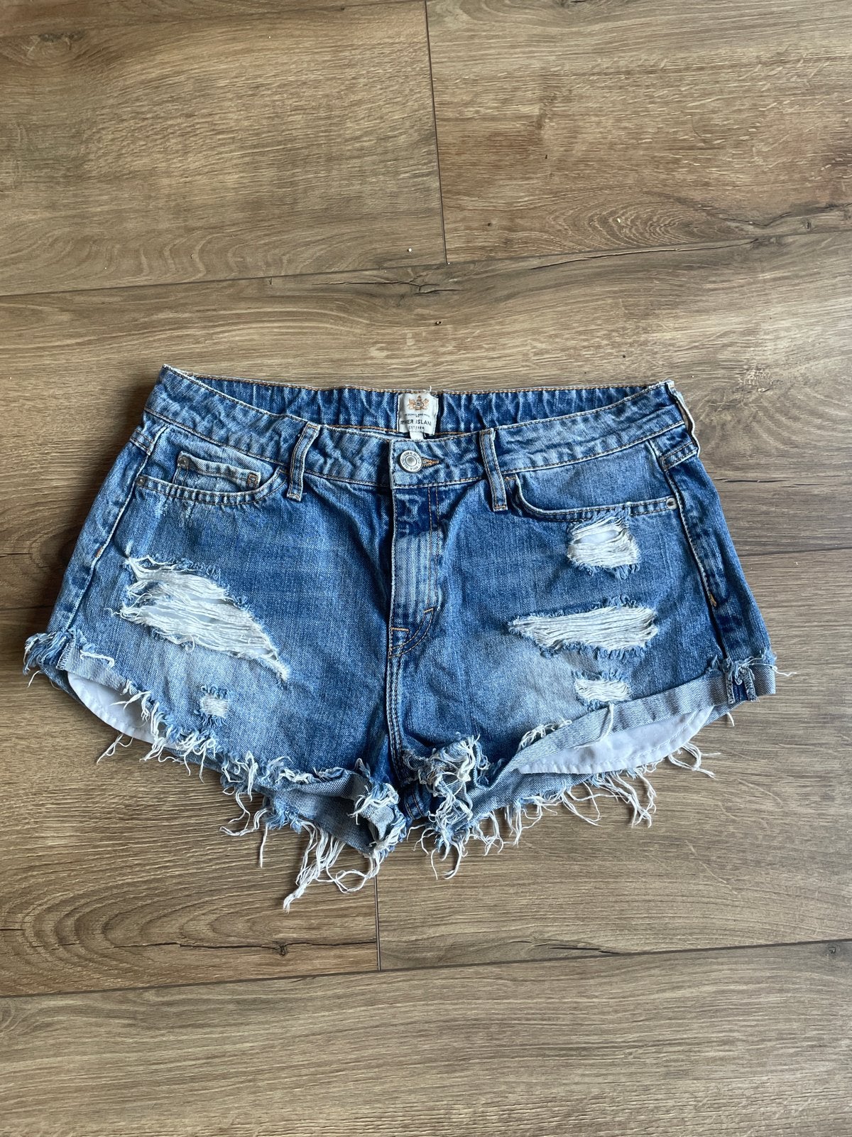 River Island denim short, maat 40, Kort, Blauw, Maat 42/44 (L), Ophalen of Verzenden
