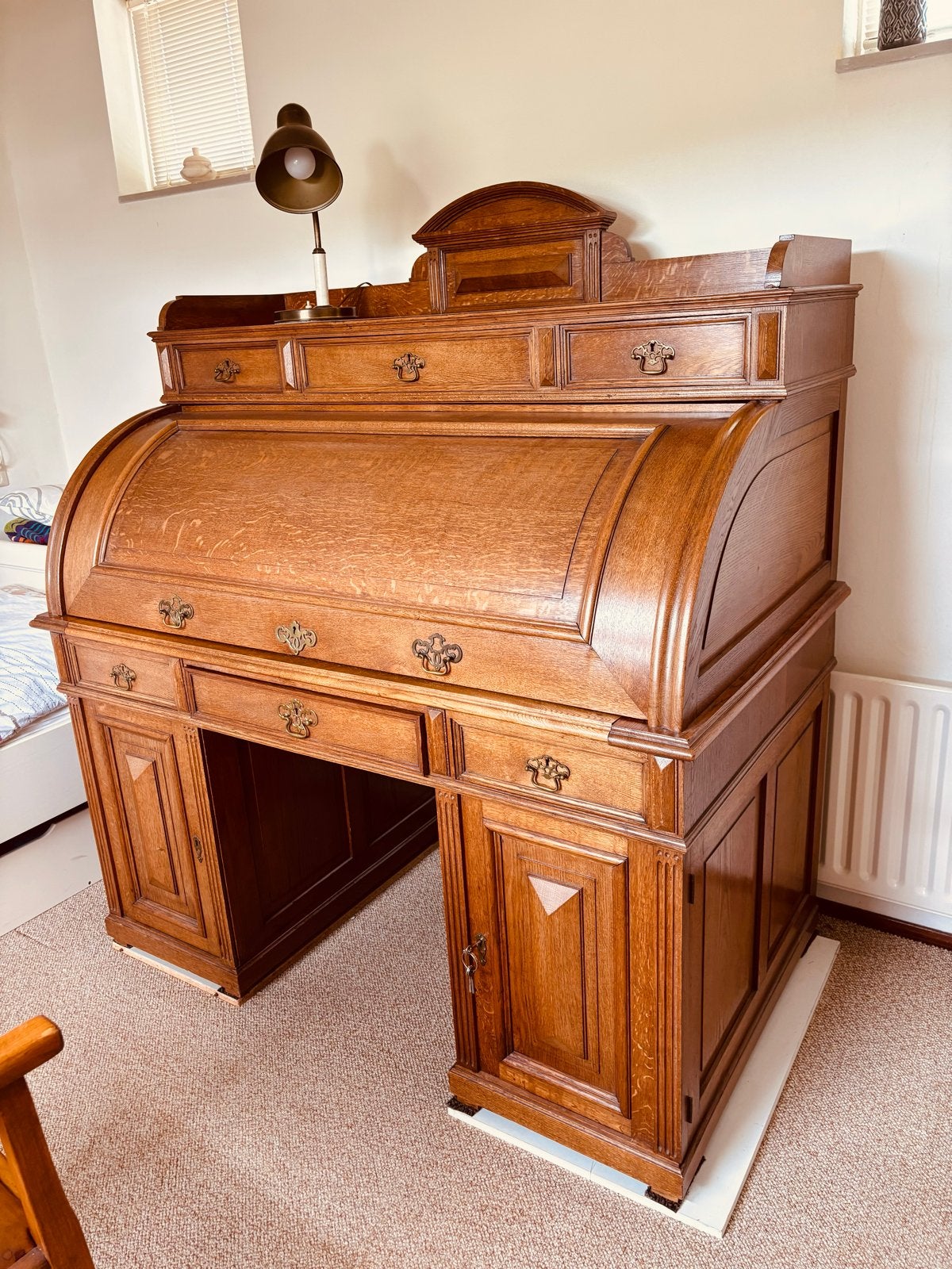 Antieke eiken Secretaire, uniek excemplaar, Ophalen, Gebruikt, Secretaire, Antiek