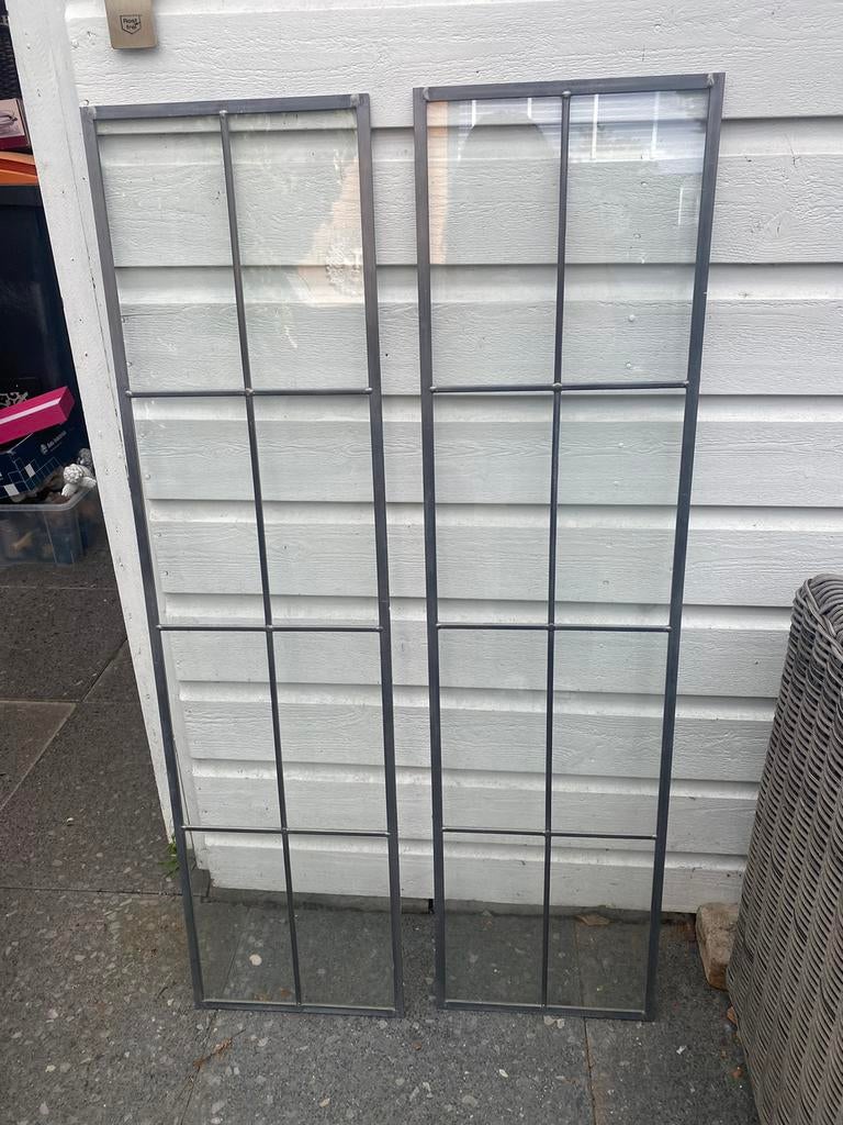 Twee mooie glas in lood ramen, Ophalen, Zo goed als nieuw, Minder dan 80 cm, Glas in lood