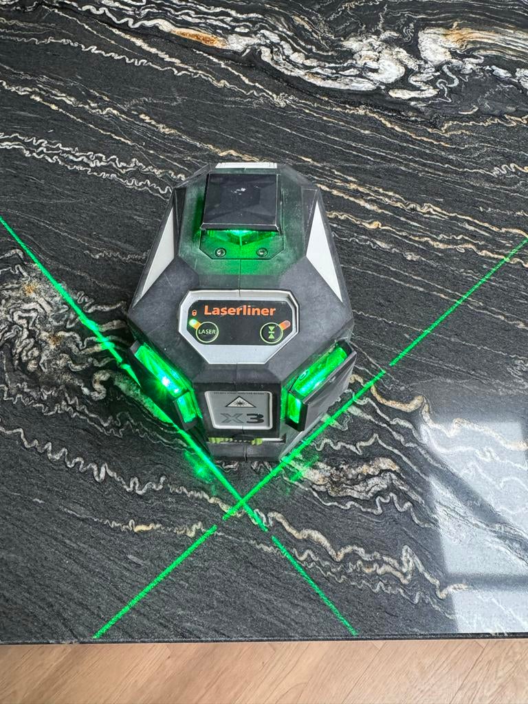 Laserliner X3-Laser Pro Kruislijnlaser groen, Ophalen of Verzenden, Gebruikt, Overige meters