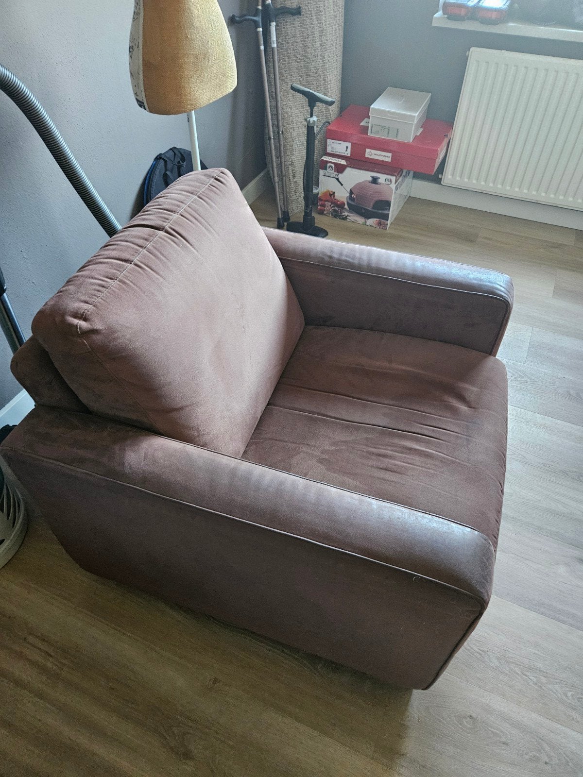 Fauteuil bruin, Ophalen, Gebruikt, Eenpersoons, 75 tot 100 cm