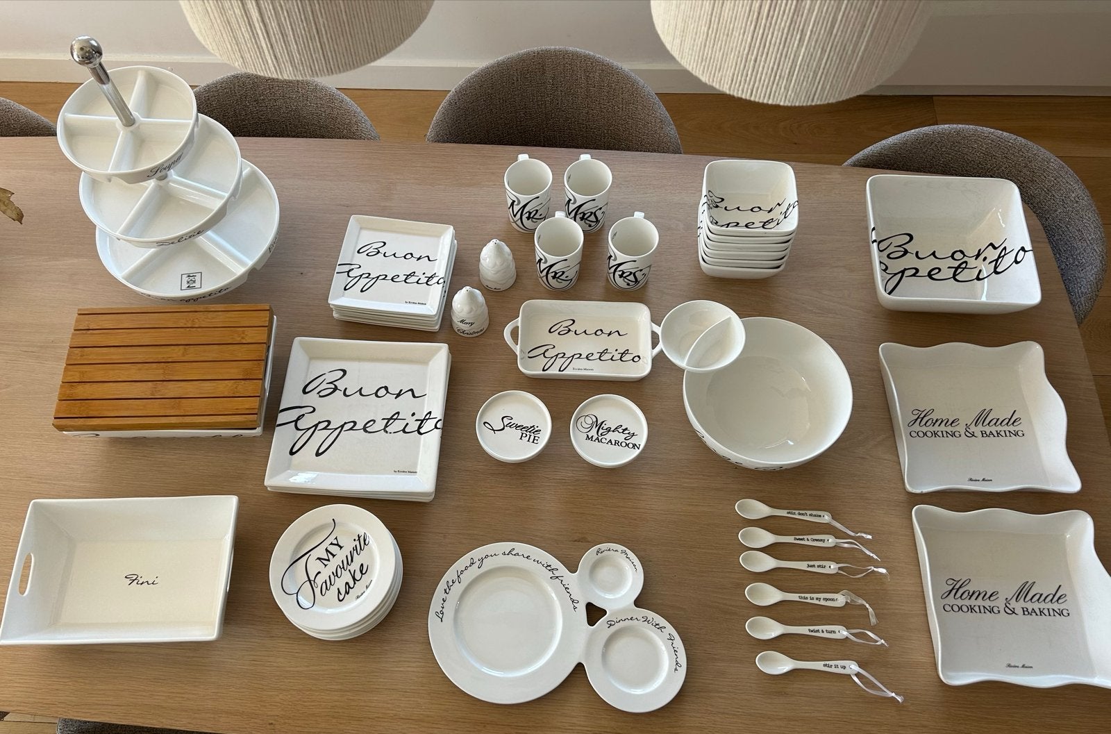 Uitgebreid servies van Rivièra Maison, Huis en Inrichting, Keuken | Servies, Ophalen, Gebruikt, Overige merken, Keramiek