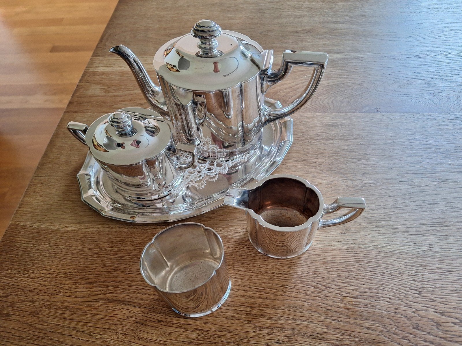 verzilverd theeservies, Ophalen of Verzenden
